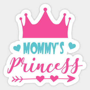 Mommy's Princess, Little Princess, Crown, Hearts Sticker